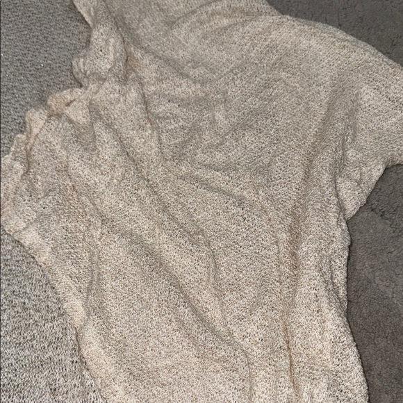 Abercrombie & Fitch Cream Gold Open-Front Cardigan - Picture 3 of 3